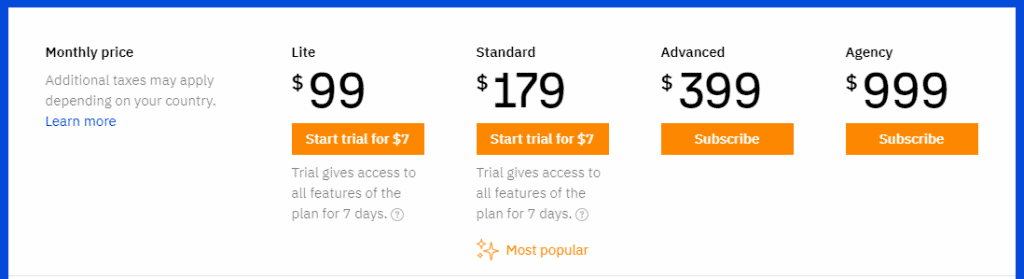 Ahref-pricing
