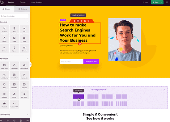 Create high-converting landing pages