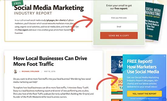 Use multiple sign-up forms